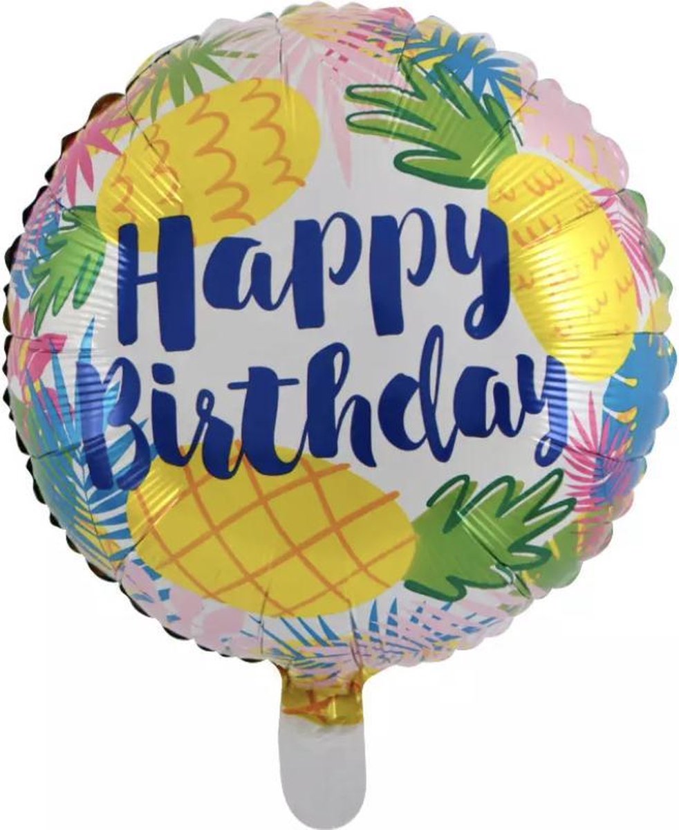 Happy Birthday ballon | Happy Birthday | Ballon | Groen/Geel